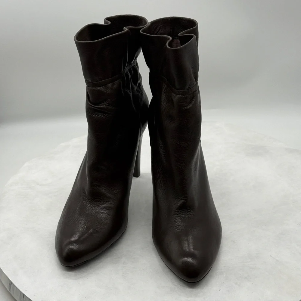 Via Spiga Brown Heeled Boots Sleek Design Size 7.5 M - Picture 3 of 8